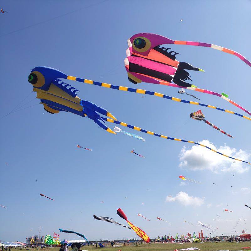 free shipping new trilobites kite flying weifang big soft kite reel for adults kites inflatable octopus kite walk in sky ikite