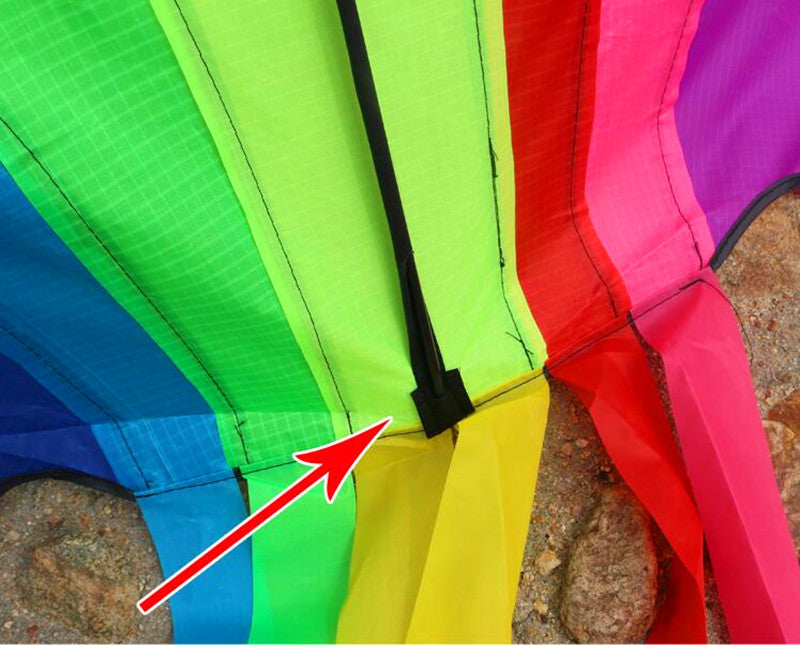 free shipping rainbow high kites flying for children kites string line outdoor fun toys factory ikite kids kites grey reel squid