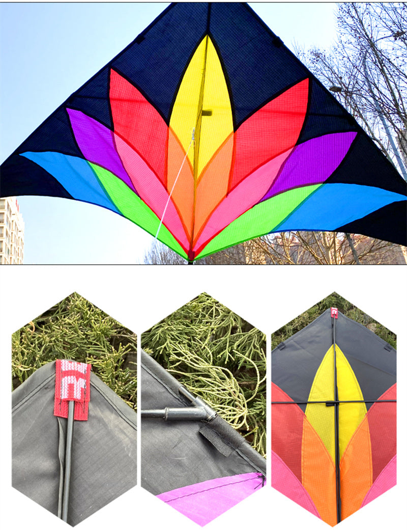 free shipping 2m large delta kite flying toys line kids kites factory delta kites flight kite string reel beach wind parrot game