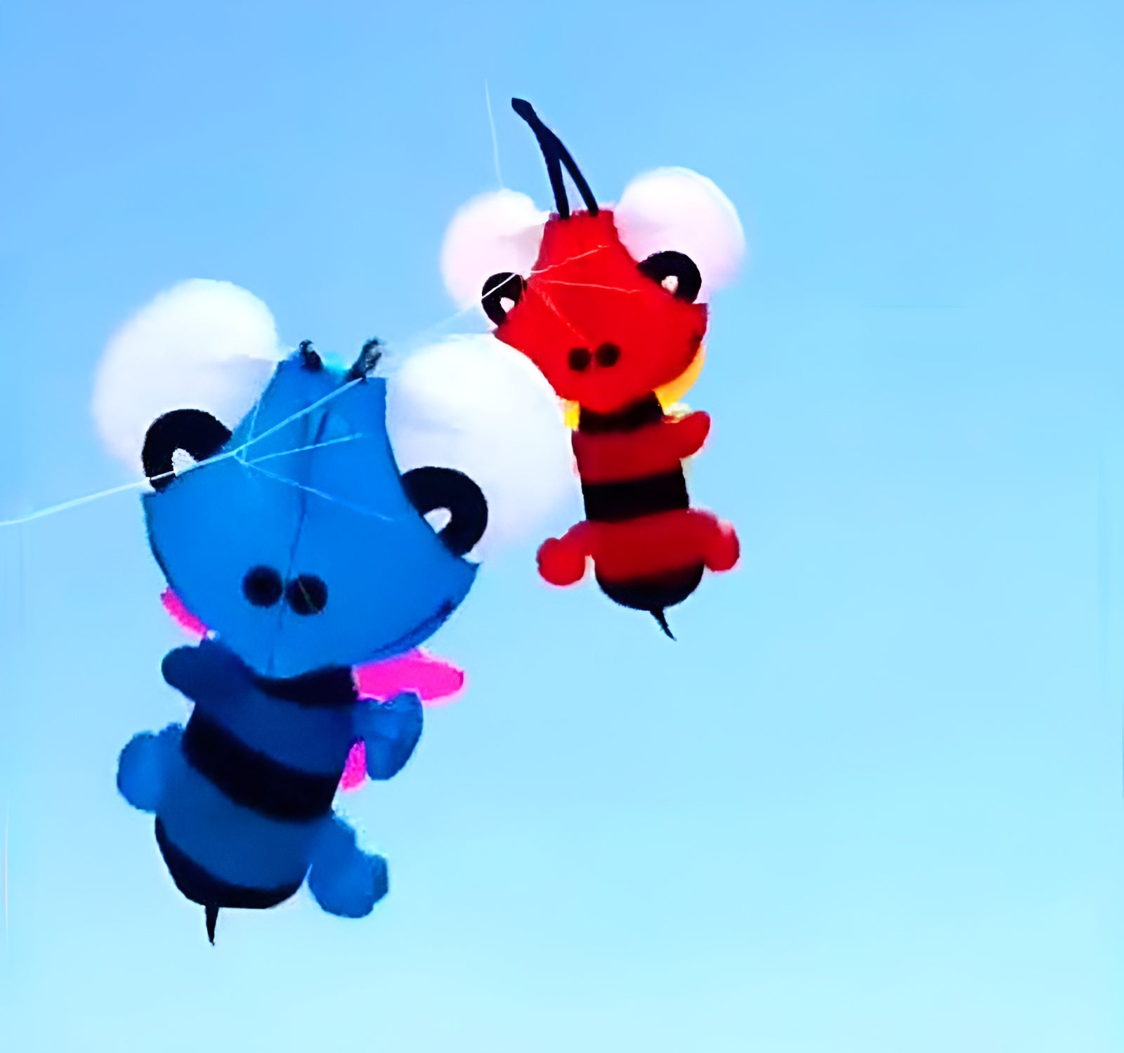 Free Shipping 3m Bee Kite Line Laundry Pendant Soft Inflatable Show Kite for Kite Festival Best 30D Ripstop Nylon Fabric with Bag