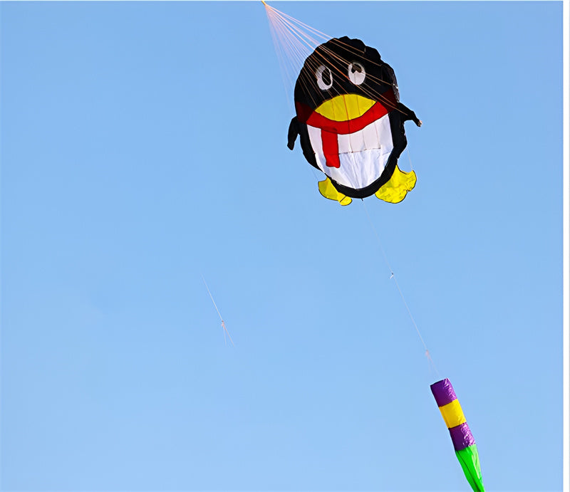 free shipping penguin kite flying soft kite weifang kite factory string walk in sky wind sock parachute kite prince kite sell