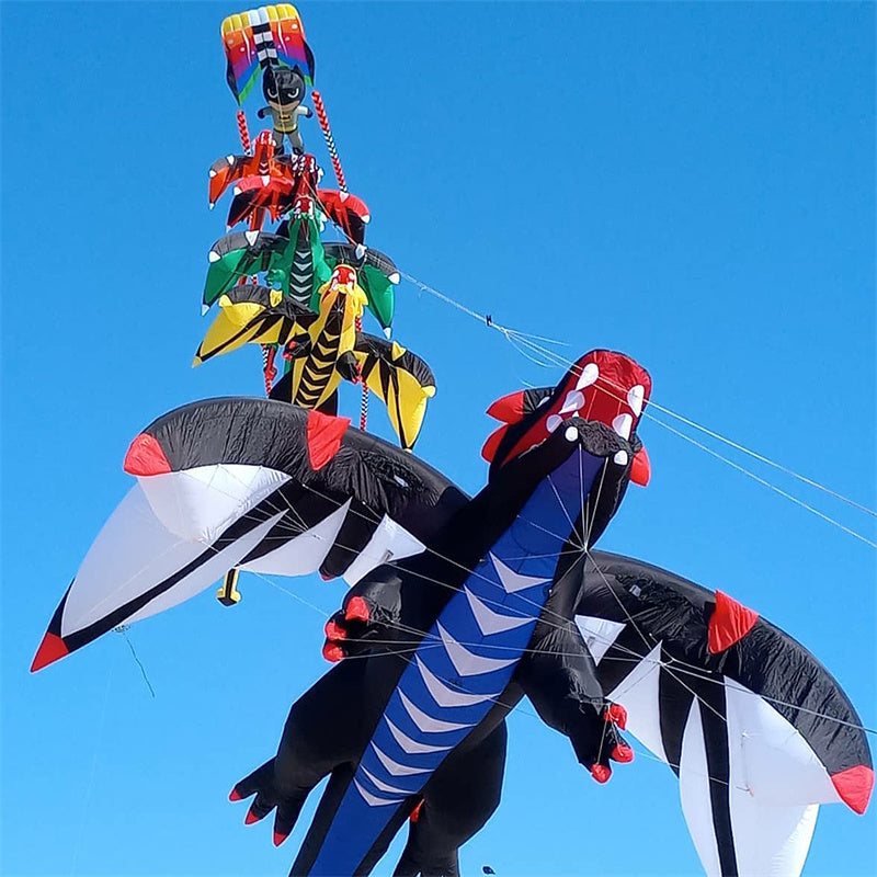 Flow Forms Pilot Lifter Kite 6㎡~12㎡ Large Single Line Parafoil Kite Line Laundry Soft Inflatable Kite 30D Ripstop Nylon with Bag