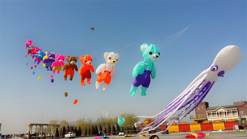free shipping giant kite bear kite inflatable kites outdoor toys soft kite string reel animal kites buggy panda kite factory