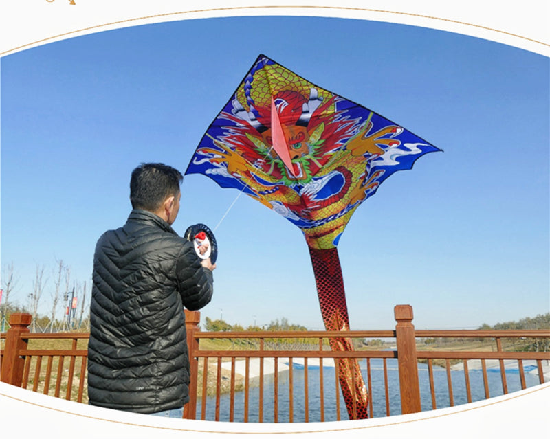 free shipping dragon kite outdoor children kite flying toys for kids nylon kite parachute weifang traditional kite factory pro