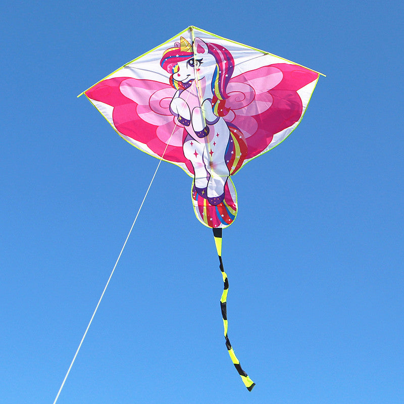 free shipping new children kites flying toys ripstop nylon fabric with handle line outdoor game toys cerf volant kids kite ikite