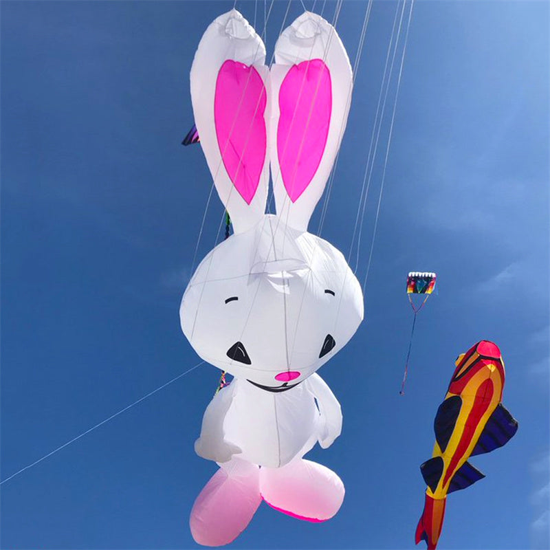 Free Shipping 5m Rabbit Kite Line Laundry Pendant Soft Inflatable Show Kite for Kite Festival 30D Ripstop Nylon Fabric with Bag