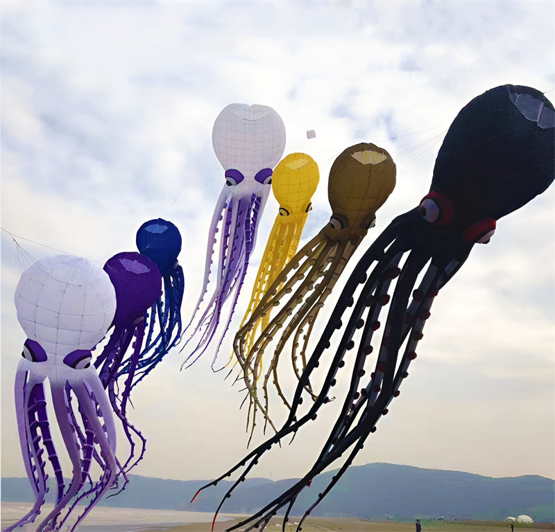Free Shipping 20m octopus kites pendant flying kites for adults inflatable toys wind kites large outdoor games paragliding