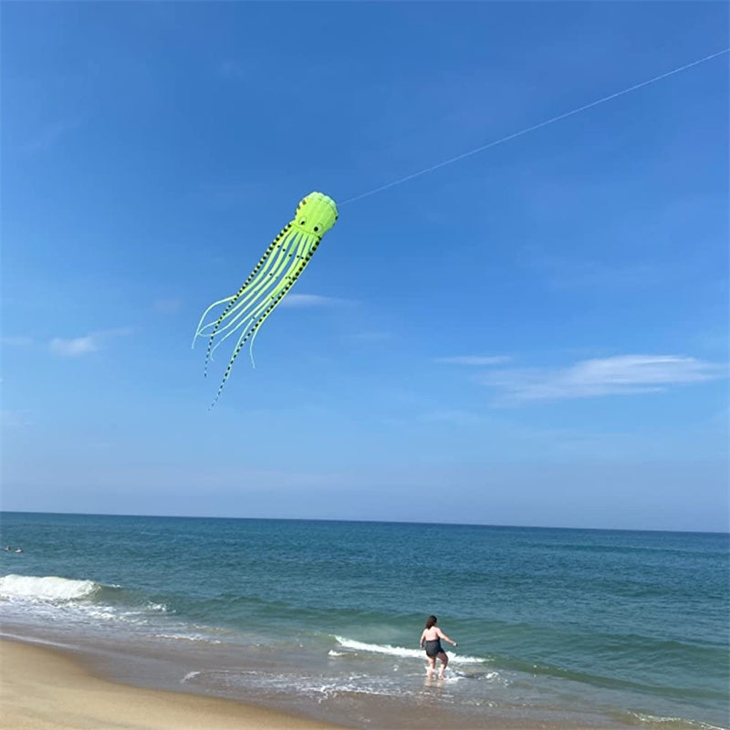 Free Shipping 13color Big Octopus Kite 8m Large Single Line Soft Inflatable Kite 30D Ripstop Polyester Fabric with Bag