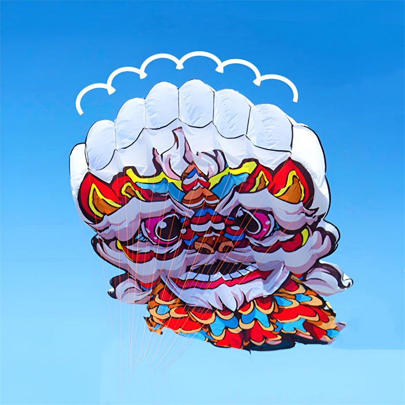 free shipping lucky lion kite flying soft kite for adults kites line traditional kite professional kite inflatable factory koi