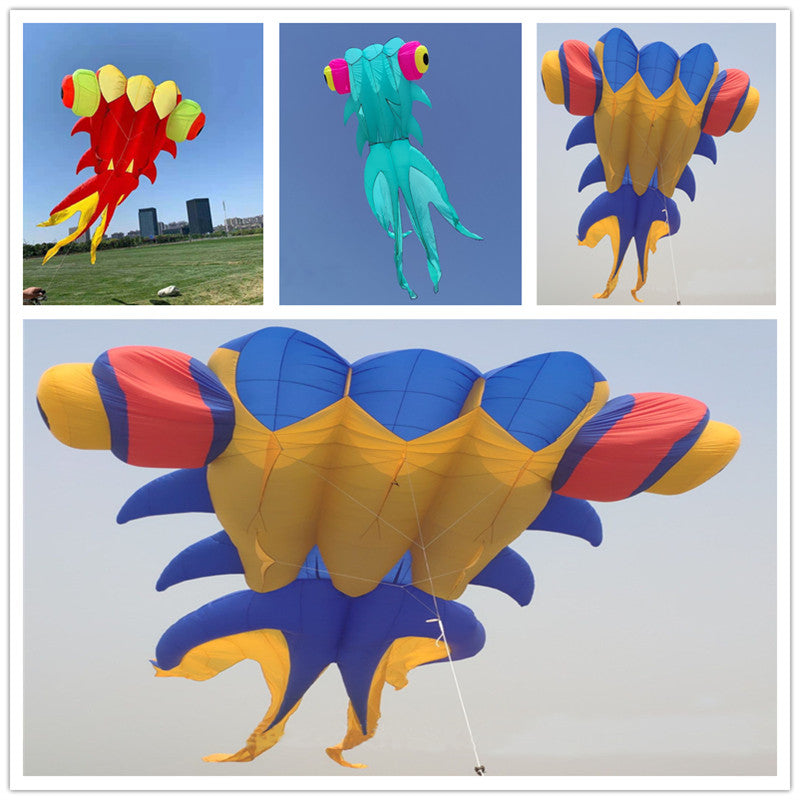 free shipping 10m fish soft kite flying professional kites reel large inflatable kite for adults kite windsocks real parachute