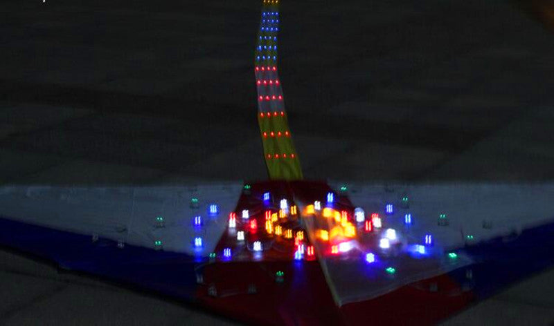 free shipping 15m 10m led kite tails led lamp battery kite windsocks kite string line windsurfing parafoil kite accessories