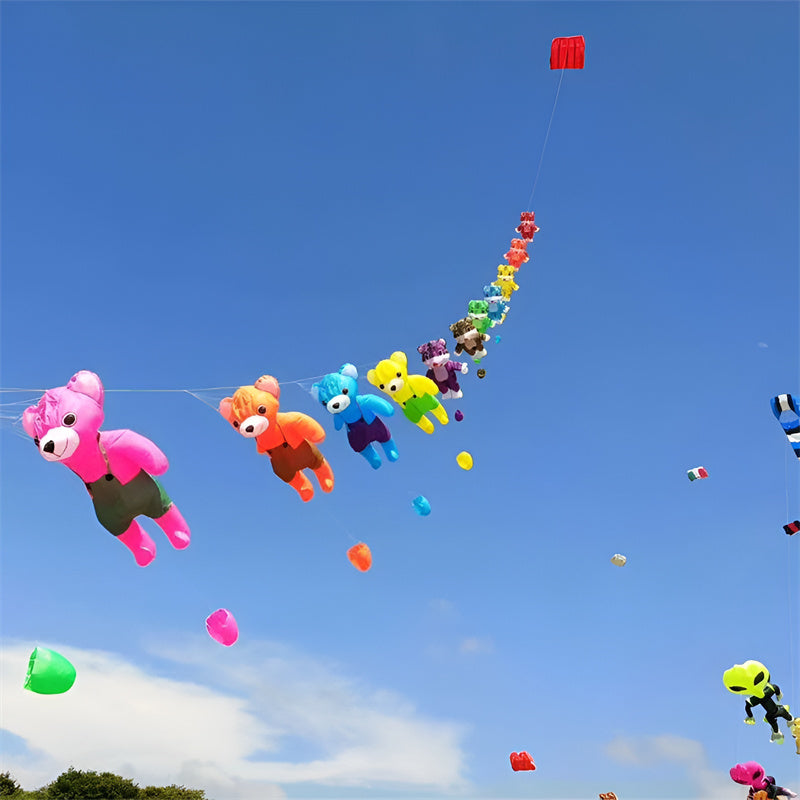 free shipping giant kite bear kite inflatable kites outdoor toys soft kite string reel animal kites buggy panda kite factory