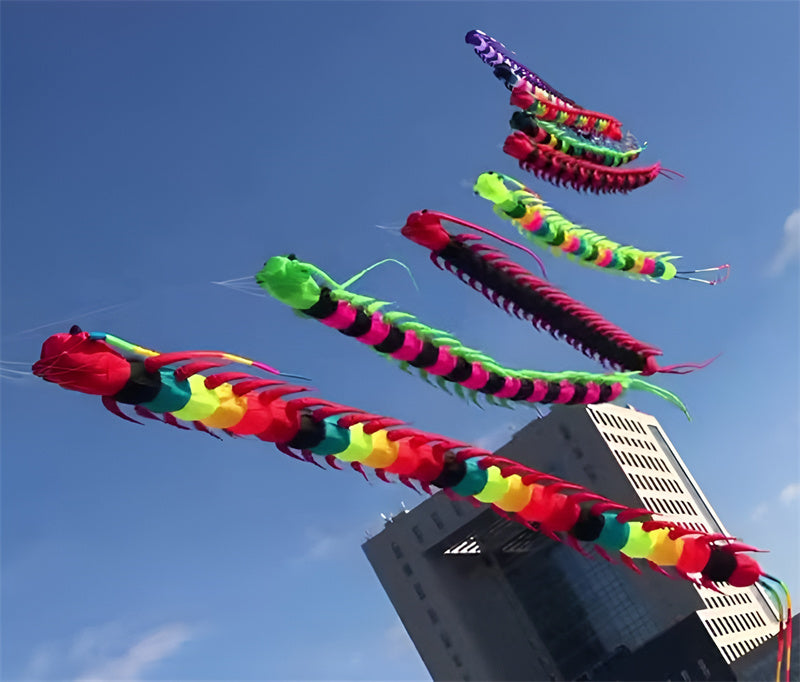 free shipping 12m centipede kite flying soft kite nylon fabric inflatable show kite pendant kite air professional wind kites