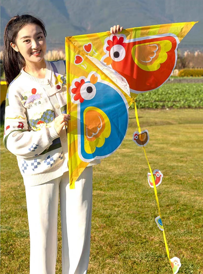 Free Shipping Chicken Kites flying toys for kids kites line Children outdoor games eagle toy dragon fly kite surfing Wind power