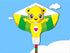 free shipping new children kites flying toys ripstop nylon fabric with handle line outdoor game toys cerf volant kids kite ikite
