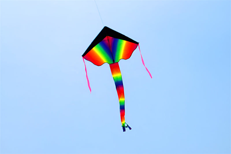 free shipping 10pcs/lot rainbow children kite wholesale nylon kite factory outdoor toys kite flying eagle weifang kite line