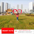 New Arrival 3D Solid Heart Kite High Quality 0.88m Love Heart Shape Single Line Kites for Adults and Kids