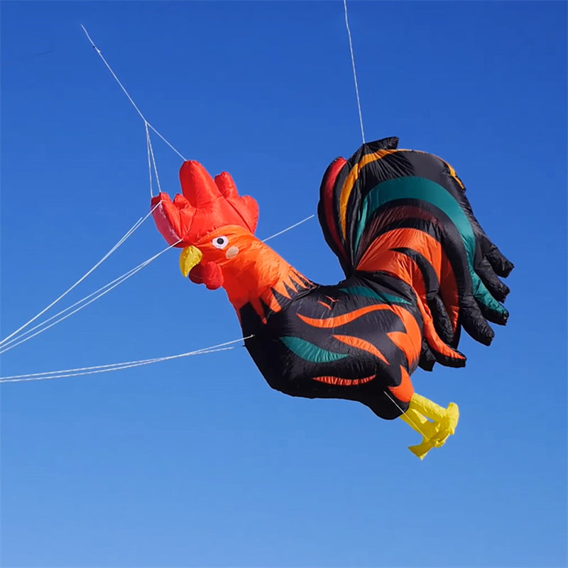 Free Shipping 2.8m*2.5m Rooster Kite Line Laundry Pendant Soft Inflatable Show Kite for Kite Festival 30D Ripstop Nylon with Bag