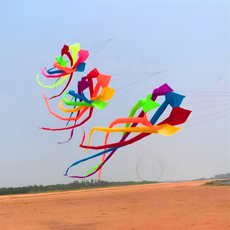 free shipping high quality 6m rainbow windsock kite flying large kites adult kite reel ripstop nylon kite wind kites bat kites