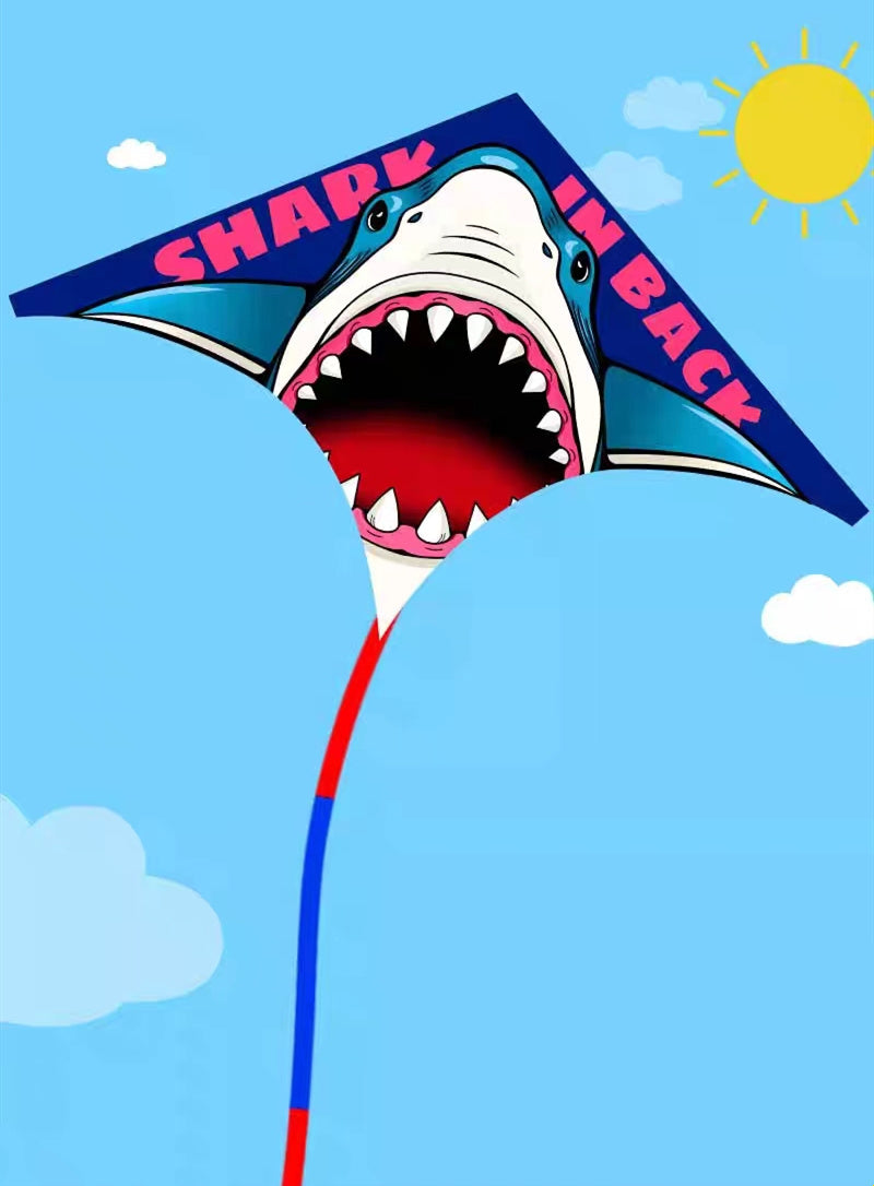Free Shipping Shark kites flying toys for children kites outdoor sports kites line professional kite flying fish power kite Toys