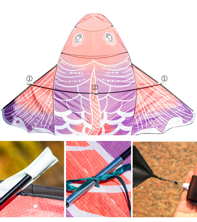 free shipping new fish kites giant kites for adults professional winds kites ripstop fabric Kite flying Outdoor toys koi fish
