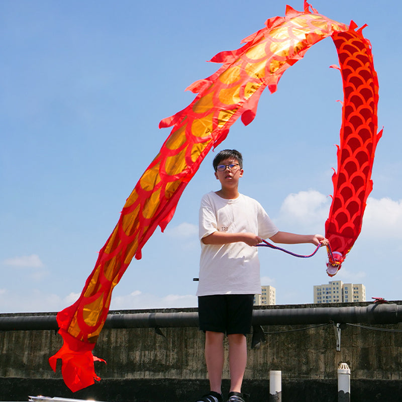 3M/5M Fitness Colorful Streamer Dragon Children Adult Dragon Dance Performance Ribbon Outdoor Sports Fun Toys Group Activities