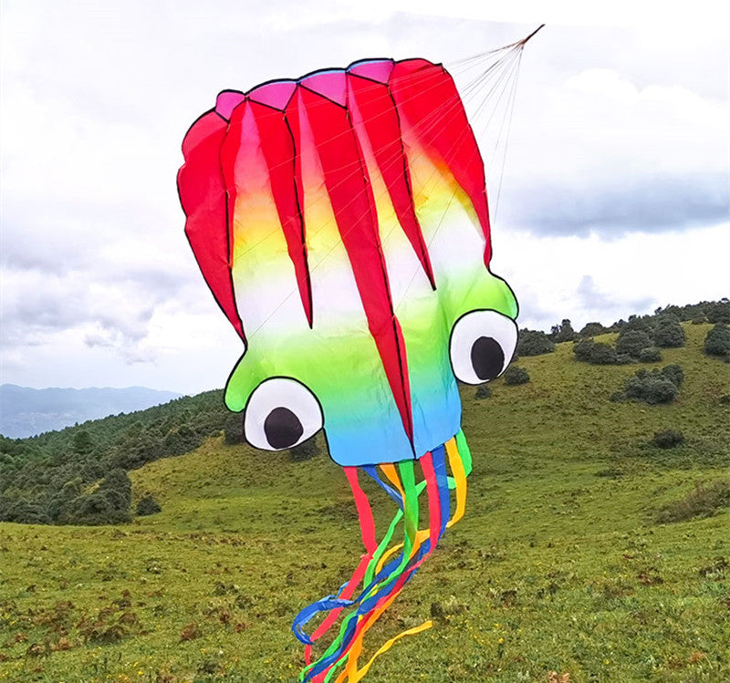 free shipping children kite flying toys octopus kite inflatable kites factory walk in sky outdoor fun ikite professional winds