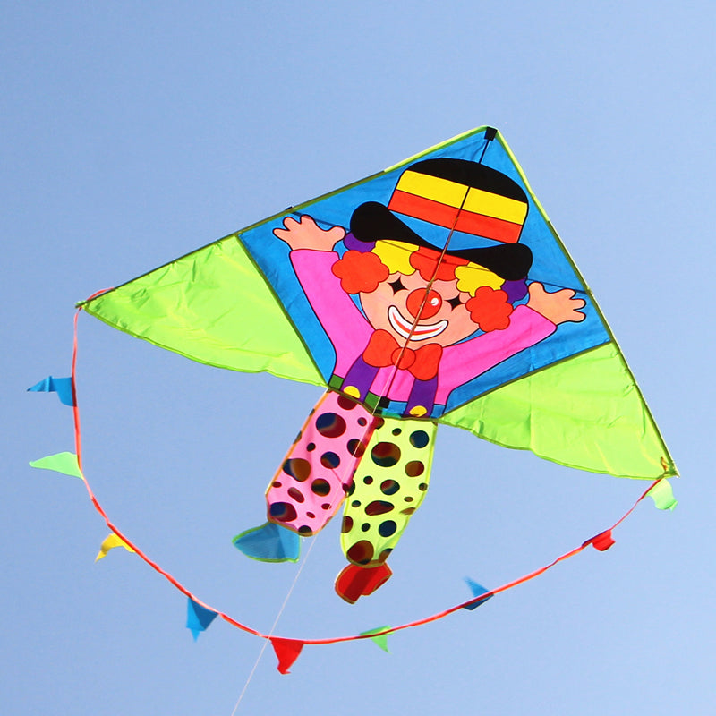 free shipping clown kite flying outdoor toys children kites ripstop nylon fabric koinobori ikite koi wind kites for acrobatics