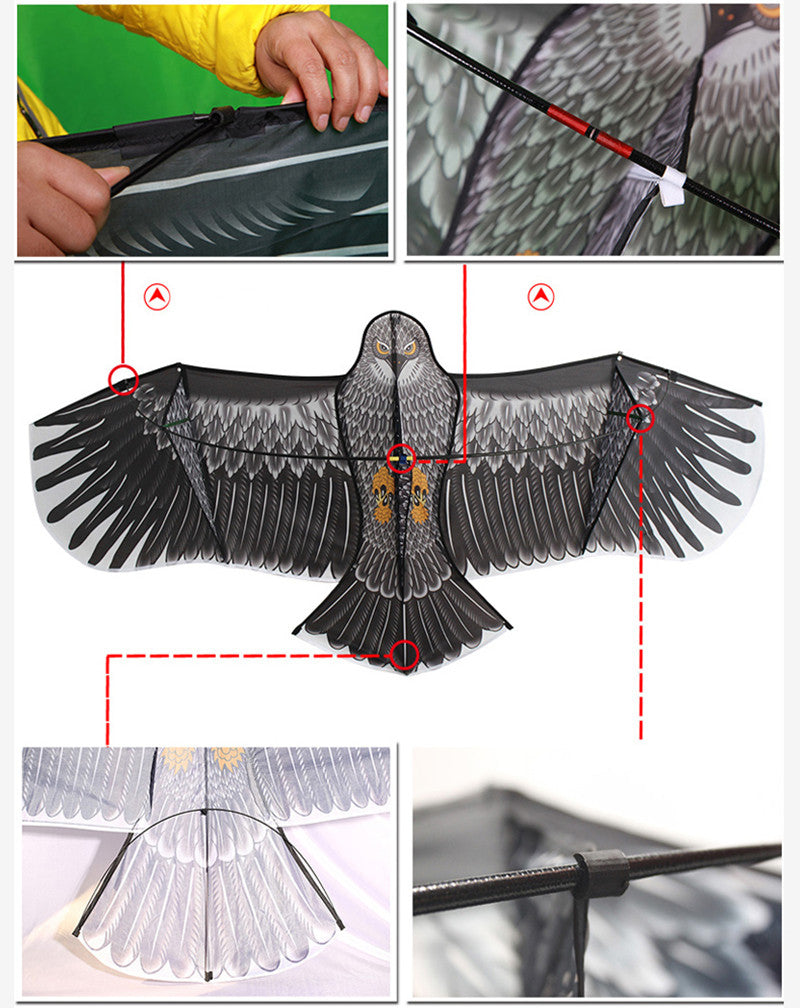 free shipping 10pcs/lot eagle kite wholesale factory weifang kite ripstop nylon fabric flying bird kites for adults professional