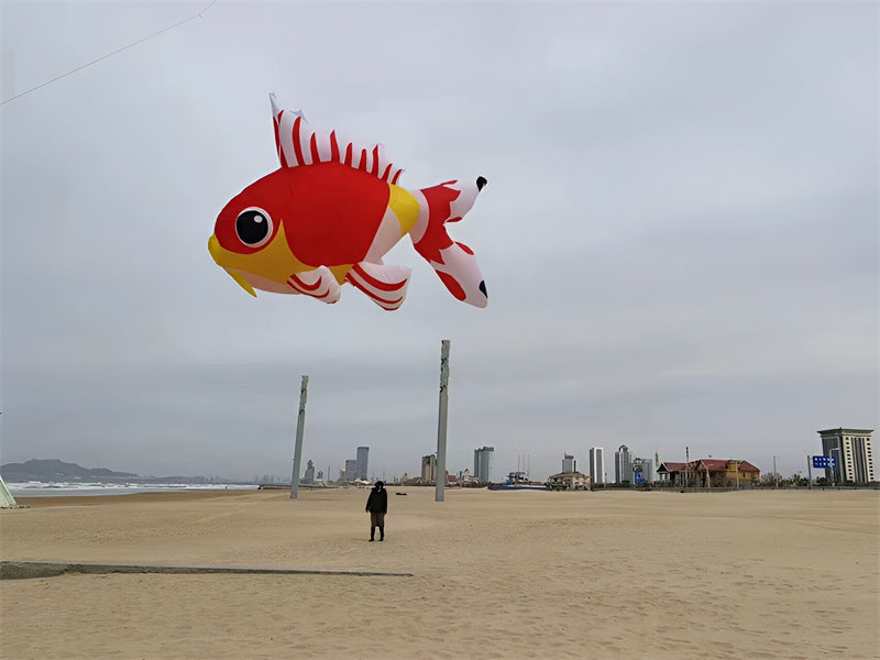 Free Shipping 5m large goldfish kites pendant inflatable alien kites factory papalotes koinobori cerf plane kite connector