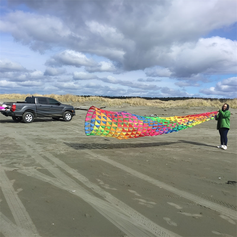 Free Shipping Giant 5m Swirly Windsock Ribbon Kite Line Laundry Super Turbine for Kite Festival 30D Ripstop Nylon Fabric with Bag