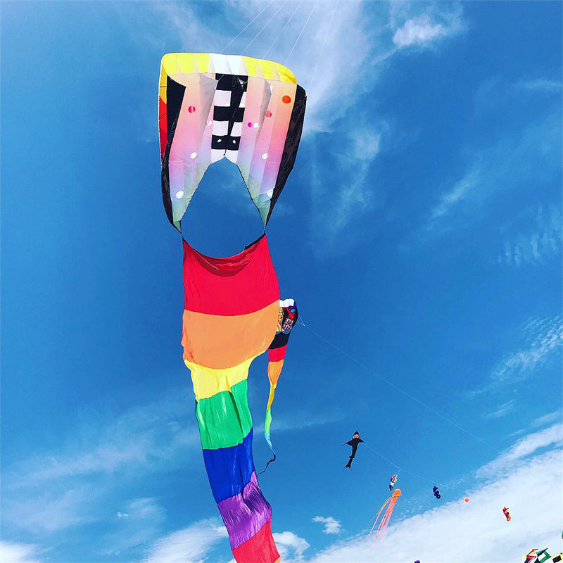 Flow Forms Pilot Lifter Kite 6㎡~12㎡ Large Single Line Parafoil Kite Line Laundry Soft Inflatable Kite 30D Ripstop Nylon with Bag