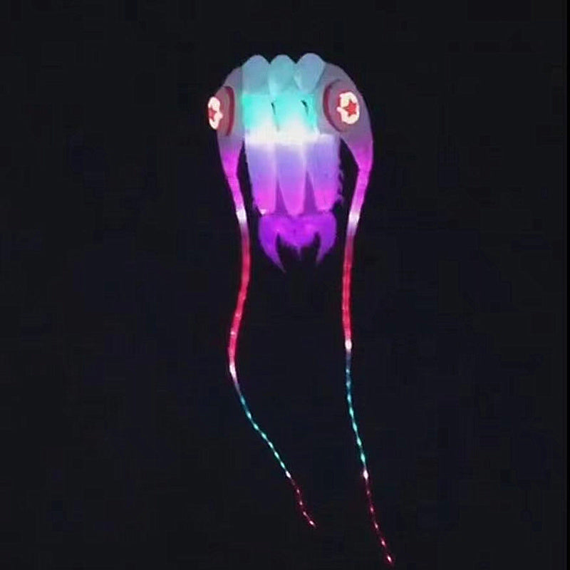 free shipping led fish kite flying trilobites factory kite for adults kite string line windsurfing papalote outdoor toys sport