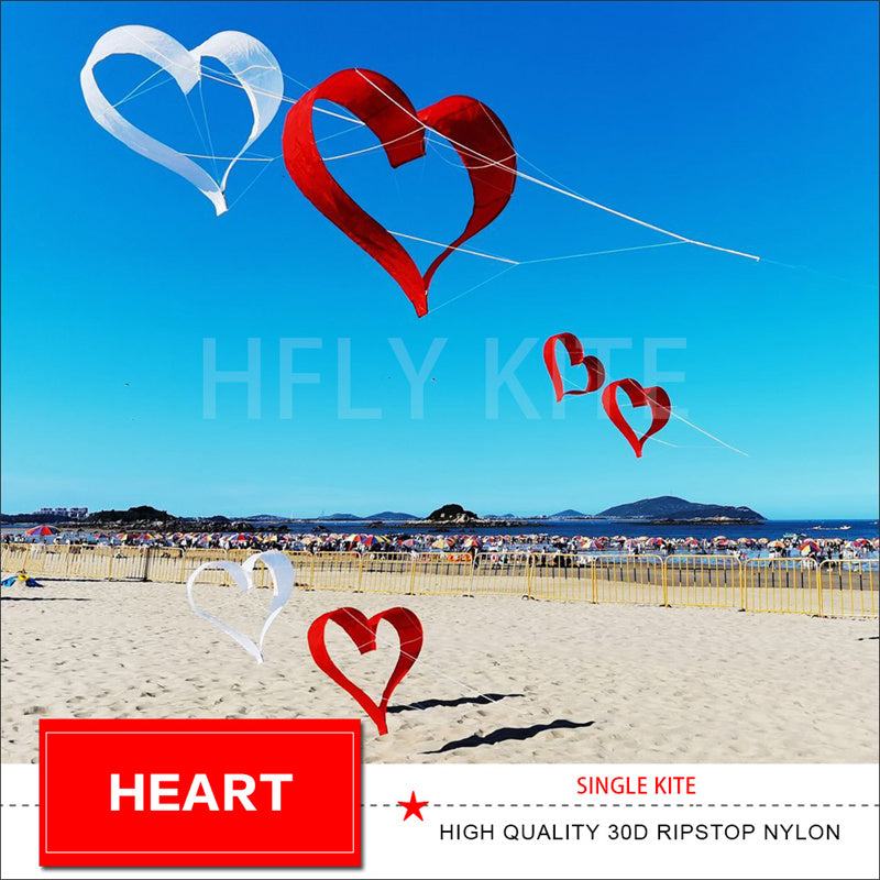 New Arrival 3D Solid Heart Kite High Quality 0.88m Love Heart Shape Single Line Kites for Adults and Kids