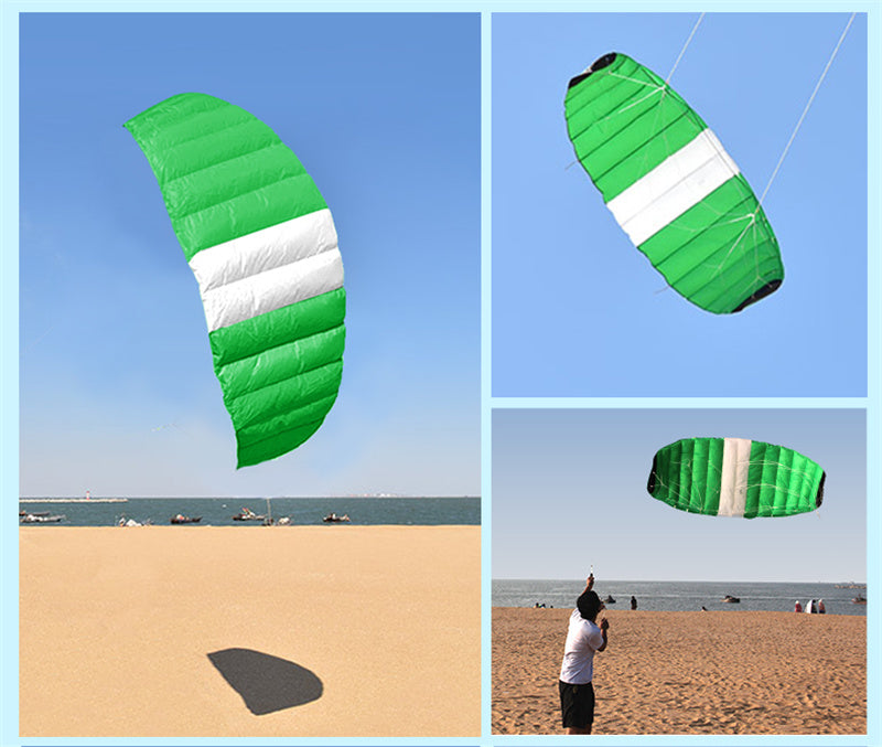 free shipping 210cm dual line sport power kite flying for new beginner parachute rainbow umbrella nylon fabric paraglider koi