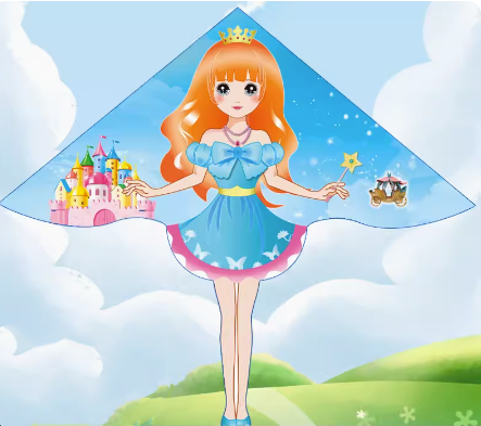 Free shipping 2023 new kite Crown Princess Flower Fairy kite Weifang children's kites cartoon girl kites