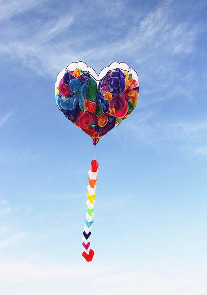 free shipping inflatable kites heart kites fly nylon fabric kite weifang kite string steering kite outdoor toys for adults kites