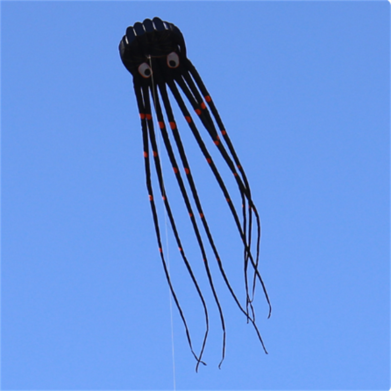 Free Shipping 13color Big Octopus Kite 8m Large Single Line Soft Inflatable Kite 30D Ripstop Polyester Fabric with Bag
