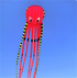 Free Shipping 13color Big Octopus Kite 8m Large Single Line Soft Inflatable Kite 30D Ripstop Polyester Fabric with Bag