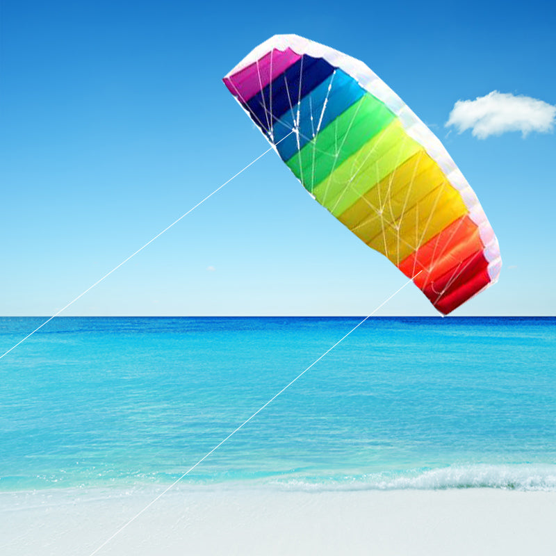 Large dual line Parafoil kites fly Sports Beach power kite