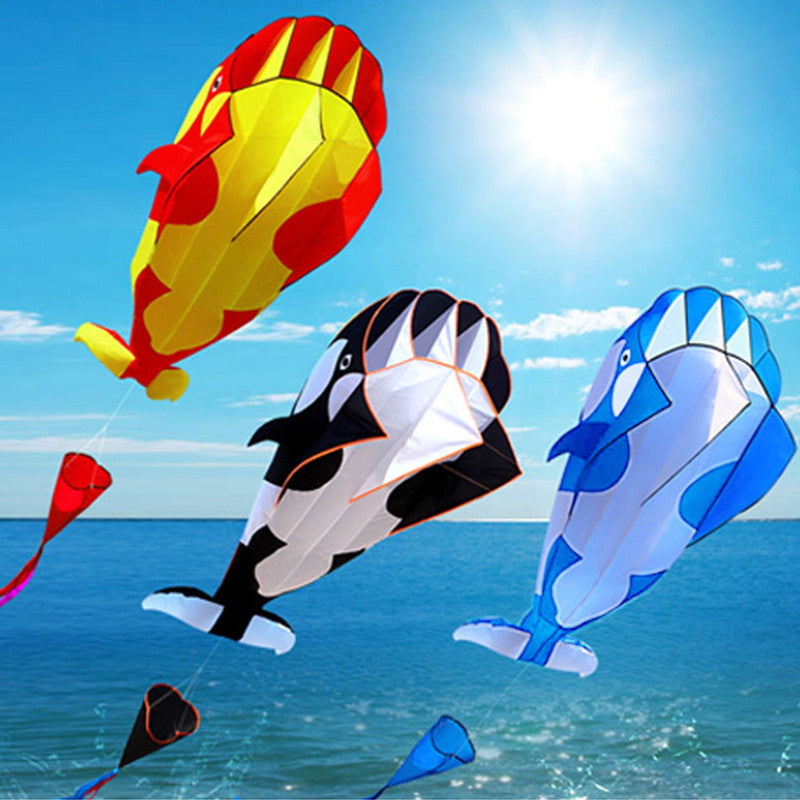 Large soft kite dolphin kite nylon kite line animated kites flying