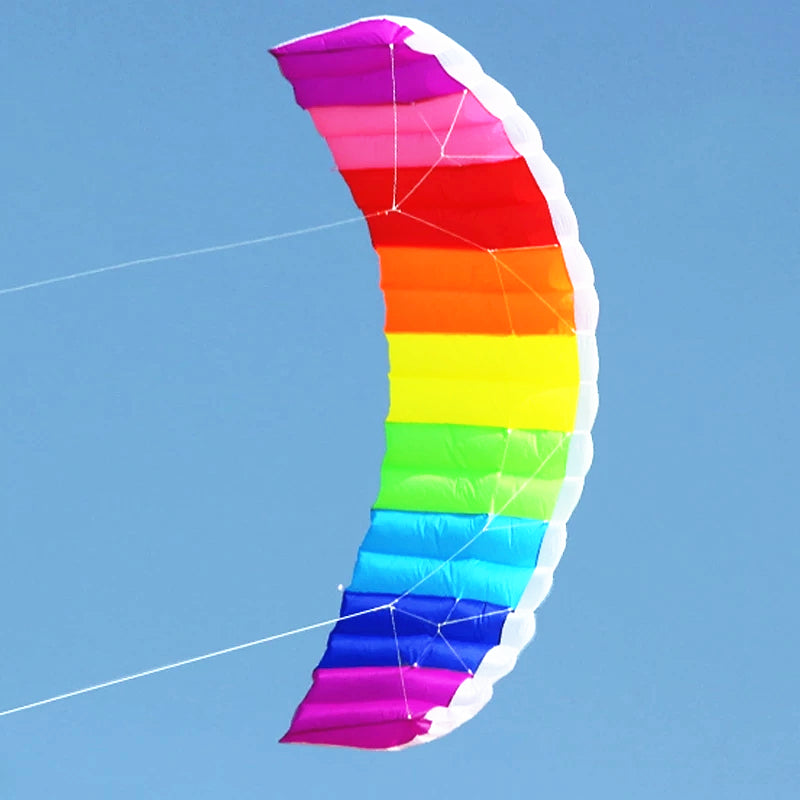 Large dual line Parafoil kites fly Sports Beach power kite