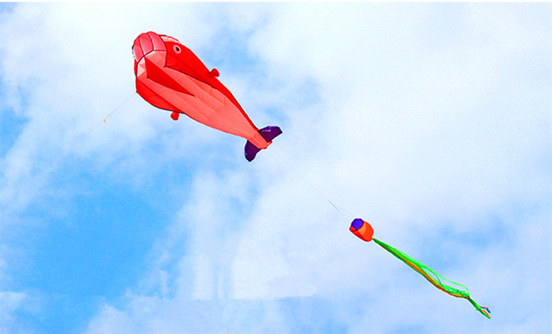 Large soft kite dolphin kite nylon kite line animated kites flying